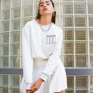 Embroidered Thick Sweatshirt Fleece Sweatshirt